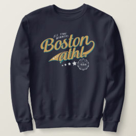 Boston Varsity College Style Arched Text  スウェットシャツ