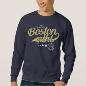 Boston Varsity College Style Arched Text  スウェットシャツ (正面)
