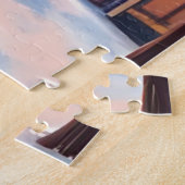 Boston Winter | Massachusetts City Watercolor ジグソーパズル (側面)