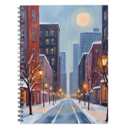 Boston Winter | Massachusetts City Watercolor ノートブック