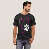 BostonHuahua Mom Heart and Print Tシャツ (正面フル)