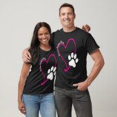 BostonHuahua Mom Heart and Print Tシャツ (ユニセックス)