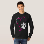 BostonHuahua Mom Heart and Print Tシャツ (正面フル)