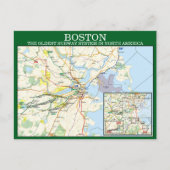 Bostons MTA Subway Mapはがき ポストカード (正面)