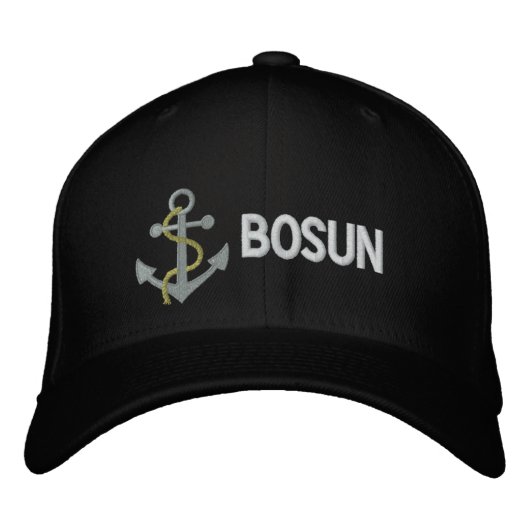 BOSUN ヨット刺繍キャップ 刺繍入りキャップ (正面)