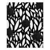 Botanic Balance" Black & White Acrylic poster ポスター (正面)