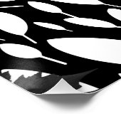 Botanic Balance" Black & White Acrylic poster ポスター (コーナー)