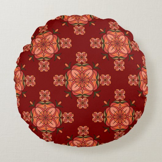 Botanic Bloom Round Pillow ラウンドクッション (正面)