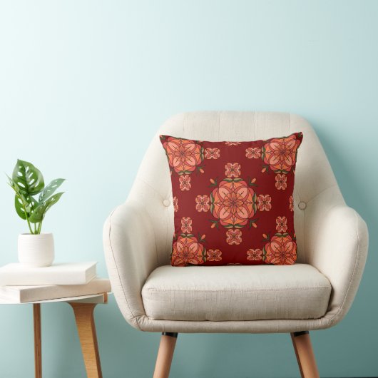 Botanic Bloom Throw Pillow クッション (椅子)