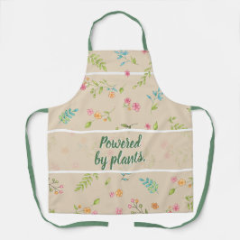  Botanic Flower Garden & Kitchen Apron with Quote エプロン