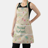  Botanic Flower Garden & Kitchen Apron with Quote エプロン (インサイチュ)