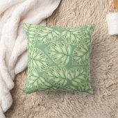 Botanic jungle seamless pattern in pastel green co クッション (ブランケット)