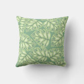 Botanic jungle seamless pattern in pastel green co クッション (裏面)