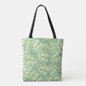 Botanic jungle seamless pattern in pastel green co トートバッグ (裏面)