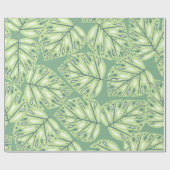 Botanic jungle seamless pattern in pastel green co ラッピングペーパー (フラット)