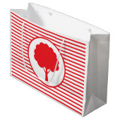 Botanic Red Stripes Tree Gift Bag ラージペーパーバッグ (正面アングル)