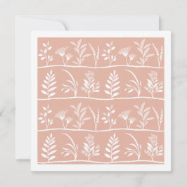 Botanic Serenade Modern Organic Silhouettes Peach ノートカード