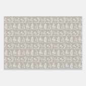 Botanic Serenade Soft Minimalist Silhouettes ラッピングペーパーシート (正面3)