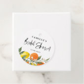  botanicalオレンジとレモンの花束のブライズシャワー フェイバータグ (インサイチュ)