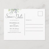 Botanical書道結婚式Save the Date 案内ポストカード (裏面)