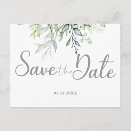 Botanical書道結婚式Save the Date 案内ポストカード