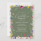 botanical フラワーフォト 卒業 2026 招待状 (正面)