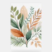 Botanical Abstract Wall Art – Tropical Leaves  アクリルサイン (正面)