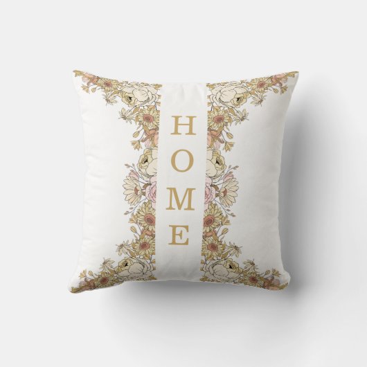  Botanical Accents "HOME" Pillow クッション (裏面)
