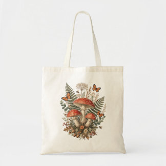 Botanical Amanita Mushroom Woodland Art トートバッグ