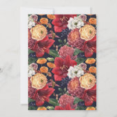 Botanical Amaryllis and Mums Celebration of Life 招待状 (裏面)