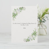 Botanical And Floral Green Leaves And Flowers Kaar 招待状 (スタンド正面)