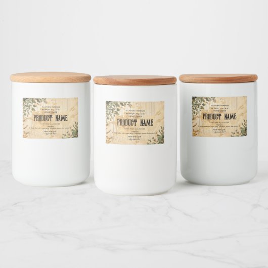 Botanical Apothecary Jar  Labels フードラベル (ボトル)