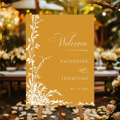 Botanical Arch Garden Amber Wedding Welcome ポスター