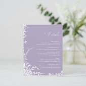 Botanical Arch Garden Lavender Wedding Details エンクロージャーカード (スタンド正面)