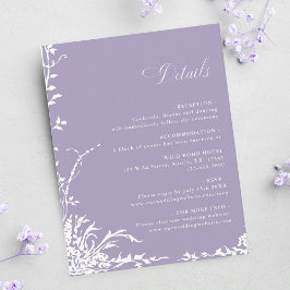 Botanical Arch Garden Lavender Wedding Details エンクロージャーカード