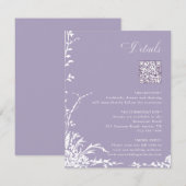 Botanical Arch Garden Lavender Wedding Details エンクロージャーカード (正面/裏面)