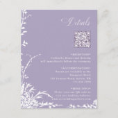 Botanical Arch Garden Lavender Wedding Details エンクロージャーカード (正面)