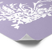 Botanical Arch Garden Lavender Wedding Timeline ポスター (角)