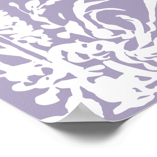 Botanical Arch Garden Lavender Wedding Welcome  ポスター (角)