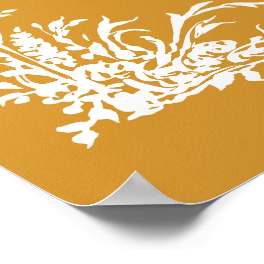 Botanical Arch Garden Wedding Amber Welcome  ポスター (角)