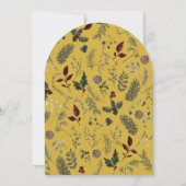 Botanical Arch Photo Gold Christmas Holiday Card 招待状 (裏面)