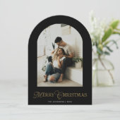 Botanical Arch Photo Merry Christmas Holiday Card 招待状 (スタンド正面)
