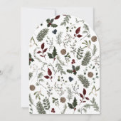 Botanical Arch Photo Merry Christmas Holiday Card 招待状 (裏面)
