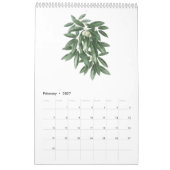 Botanical art calendar 2022 カレンダー (2月 2027)