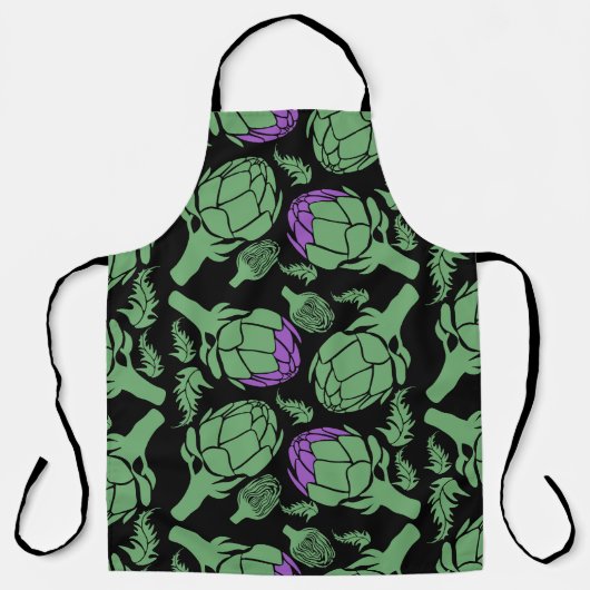 Botanical Artichoke Art Home Decor エプロン (正面)