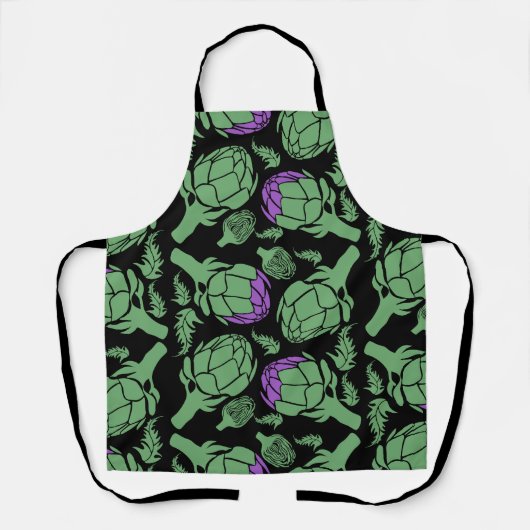 Botanical Artichoke Art Home Decor エプロン (正面)