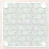 Botanical Artichoke Art Home Decor ガラスコースター (裏面)