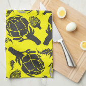 Botanical Artichoke Art Home Decor キッチンタオル (四つ折り)