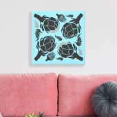 Botanical Artichoke Art Home Decor キャンバスプリント (インサイチュ (リビング))