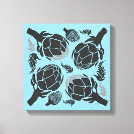 Botanical Artichoke Art Home Decor キャンバスプリント